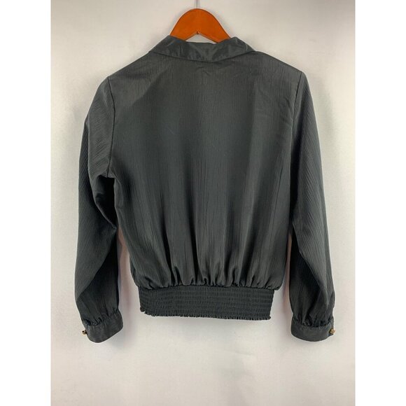 Laura & Jayne Petite Collection Womens Black Double Breasted Jacket With Gold Ch - Picture 5 of 5